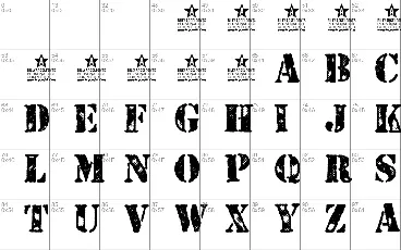 STENCILED PERSONAL USE font