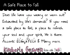 A Safe Place to Fall font