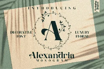 Alexandria Monogram font