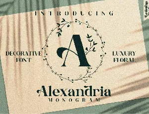 Alexandria Monogram font