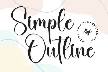 Simple Outline Script font