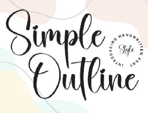 Simple Outline Script font