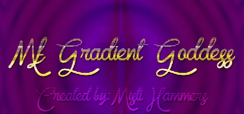 Gradient Goddess font