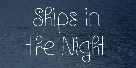 Ships in the Night font