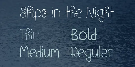 Ships in the Night font