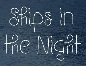 Ships in the Night font