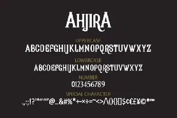 Ahjira font