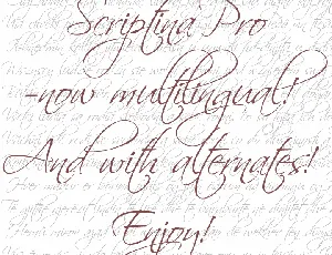 Scriptina Pro font