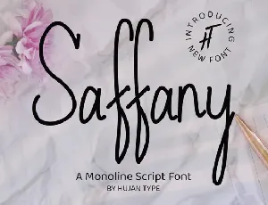 Saffany Script font