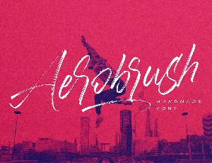 Aerobrush Handlettering Brush Script font