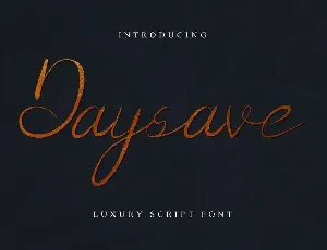 Daysave Demo font