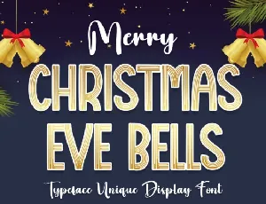 Christmas Eve Bells Display font