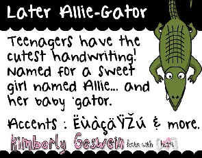 Later Allie-Gator font