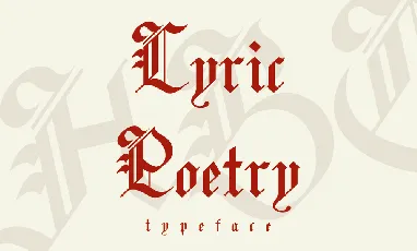 Lyric Poetry font