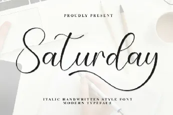 Saturday Calligraphy Typeface font