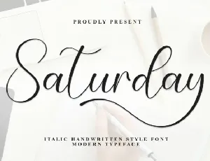 Saturday Calligraphy Typeface font