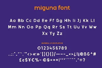 Miguna font