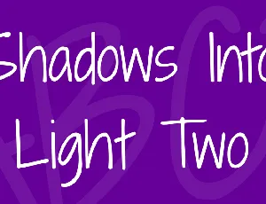 Shadows Into Light Two font