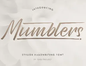 Mumblers font