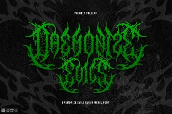 Daemonize Evils font