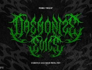 Daemonize Evils font