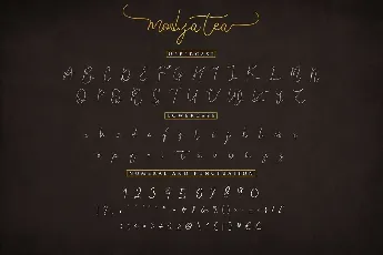 Modya Tea Signature font