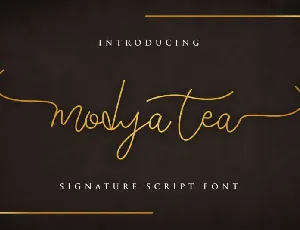 Modya Tea Signature font