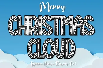 Christmas Cloud Display font