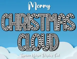 Christmas Cloud Display font