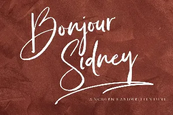 Bonjour Sidney font