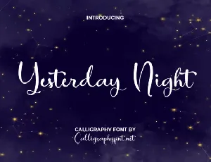 Yesterday Night font