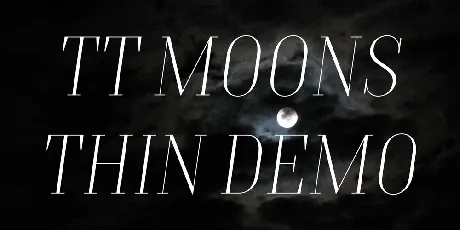 TT Moons Thin DEMO font