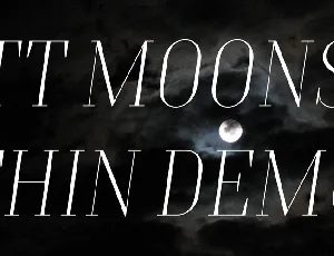 TT Moons Thin DEMO font