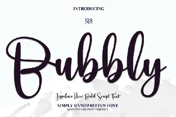 Bubbly Script font