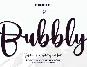 Bubbly Script font