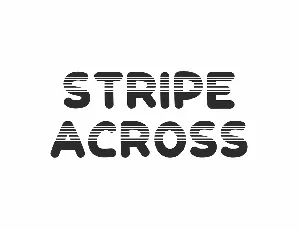 Stripe Across font