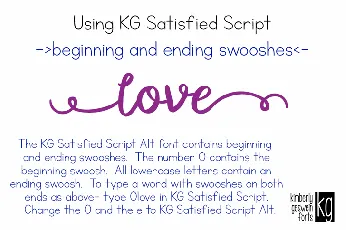 KG Satisfied Script font