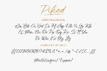 Piked font