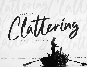 Clattering Brush font