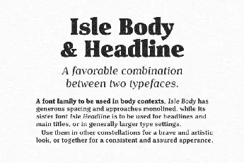 Isle Headline Family font