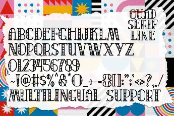 Quad Serif Line font