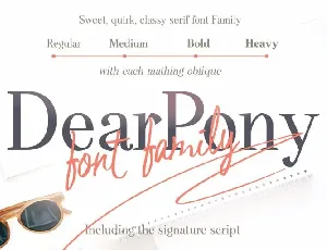 DearPony Serif Family font