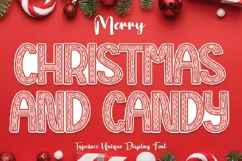 Christmas And Candy Display font