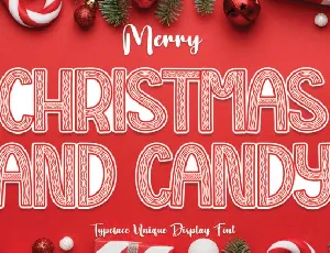 Christmas And Candy Display font