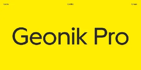 Geonik Pro font