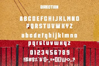 Direction font