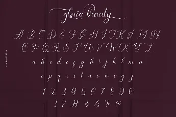 Gloria Beauty Demo font