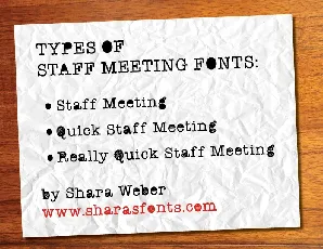 StaffMeeting font