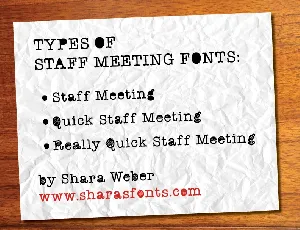 StaffMeeting font