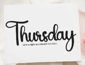 Thursday Script font